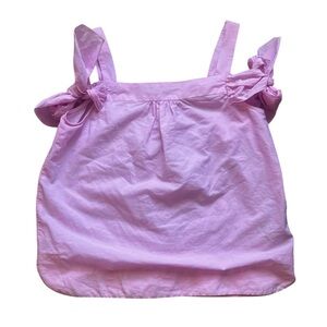 Banana Republic Bow Sleeve Wide Strap Cami Pink Blouse Shirt‎ Small Top Chic